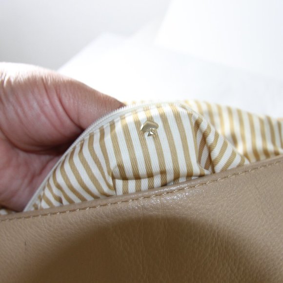 Kate Spade tan leather slouchy shoulder bag purse - Picture 7 of 14